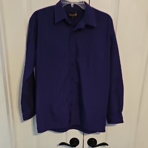 Wrangler Men's Casual Purple Button Down Shirt